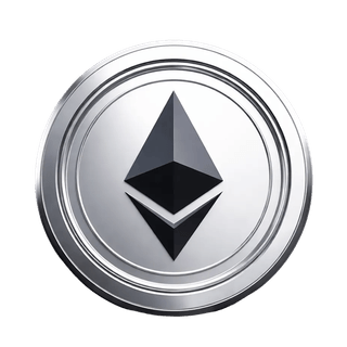 Gráfico animado de la criptomoneda Ethereum ETH flotando en pantalla